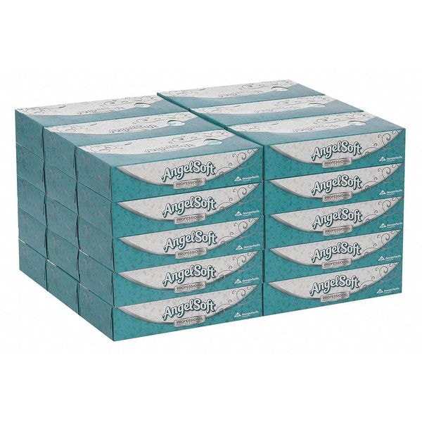 Georgia-Pacific Angel Soft Professional Series 2 Ply Facial Tissue, 100 Sheets, 30 PK - 48580