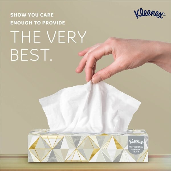 Kimberly-Clark Professional Kleenex 2 Ply Facial Tissue, 125 Sheets, 48 PK - 21606