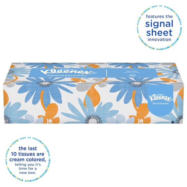 Kimberly-Clark Professional Kleenex 2 Ply Facial Tissue, 125 Sheets, 48 PK - 21606