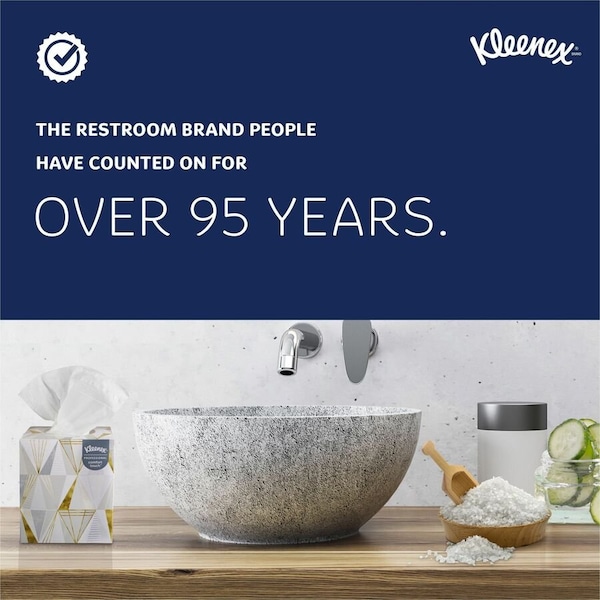 Kimberly-Clark Professional Kleenex 2 Ply Facial Tissue, 125 Sheets, 48 PK - 21606