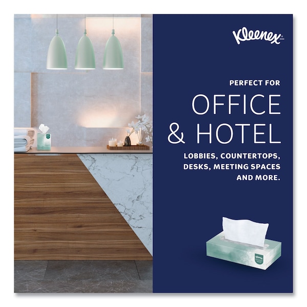 Kleenex Naturals Facial Tissue, 2-Ply, White, 125 Sheets/Box - 21601BX