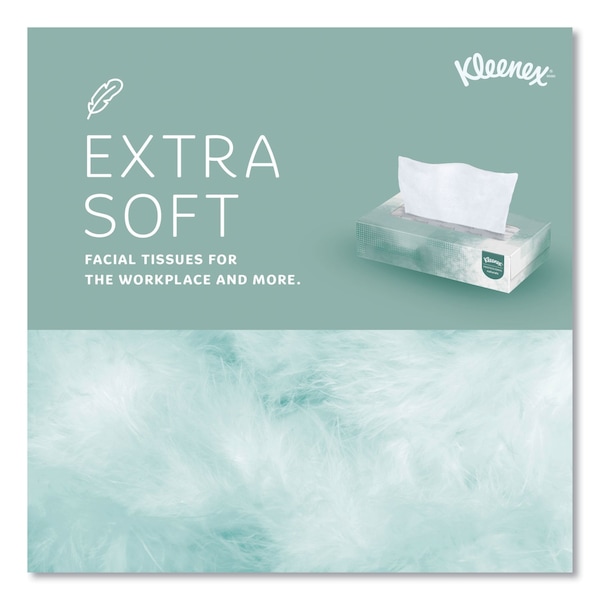 Kleenex Naturals Facial Tissue, 2-Ply, White, 125 Sheets/Box - 21601BX