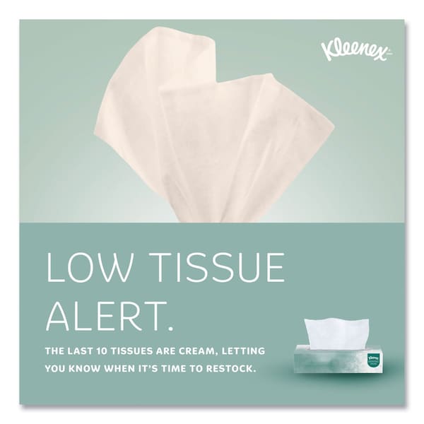 Kleenex Naturals Facial Tissue, 2-Ply, White, 125 Sheets/Box - 21601BX