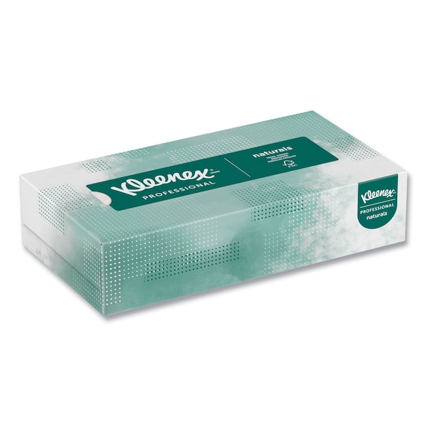 Kleenex Naturals Facial Tissue, 2-Ply, White, 125 Sheets/Box - 21601BX