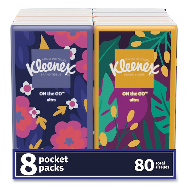 Kleenex Go Pack 3 Ply Facial Tissue, 10 Sheets - 46651