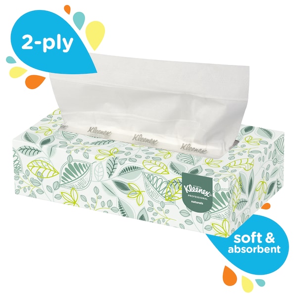 Kimberly-Clark Professional Naturals, 2 Ply Facial Tissue, 125 Sheets per Box, 48 PK - 21601