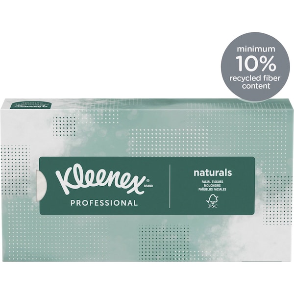 Kimberly-Clark Professional Naturals, 2 Ply Facial Tissue, 125 Sheets per Box, 48 PK - 21601
