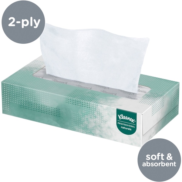 Kimberly-Clark Professional Naturals, 2 Ply Facial Tissue, 125 Sheets per Box, 48 PK - 21601