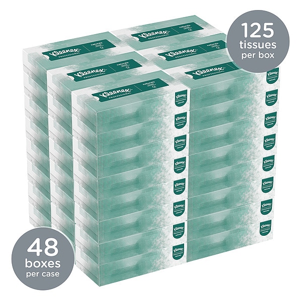 Kimberly-Clark Professional Naturals, 2 Ply Facial Tissue, 125 Sheets per Box, 48 PK - 21601