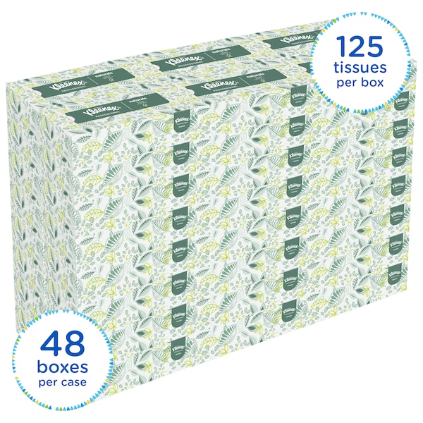 Kimberly-Clark Professional Naturals, 2 Ply Facial Tissue, 125 Sheets per Box, 48 PK - 21601