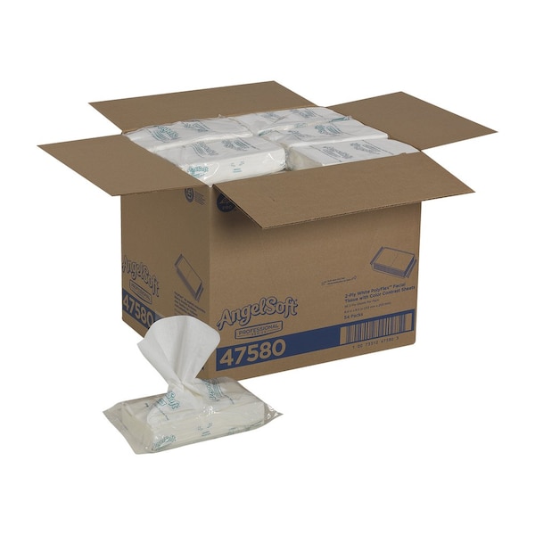 Georgia-Pacific Angel Soft Professional Series 2 Ply Facial Tissue, 96 Sheets, 54 PK - 47580