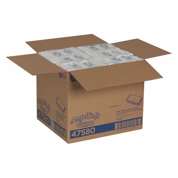 Georgia-Pacific Angel Soft Professional Series 2 Ply Facial Tissue, 96 Sheets, 54 PK - 47580