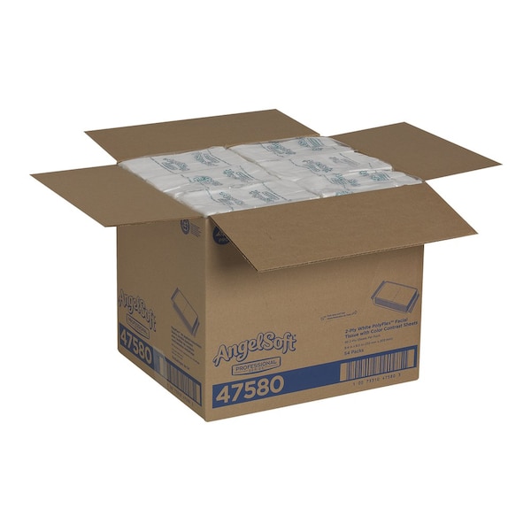 Georgia-Pacific Angel Soft Professional Series 2 Ply Facial Tissue, 96 Sheets, 54 PK - 47580