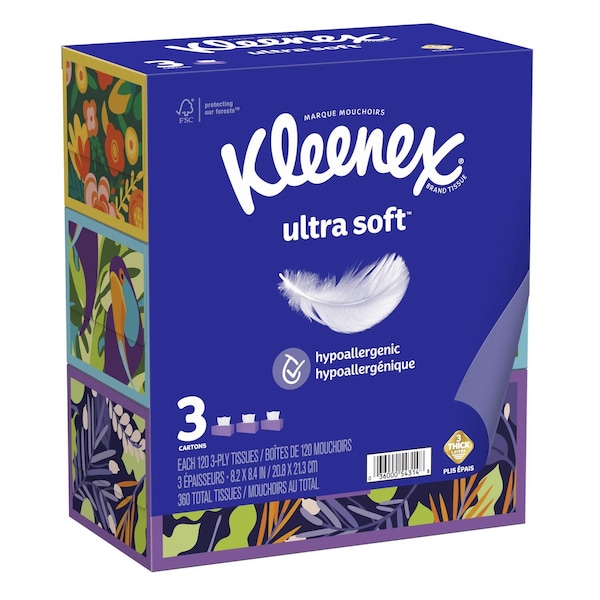 Kleenex Kleenex Ultra Soft 120 ct Facial Tissue - 54314