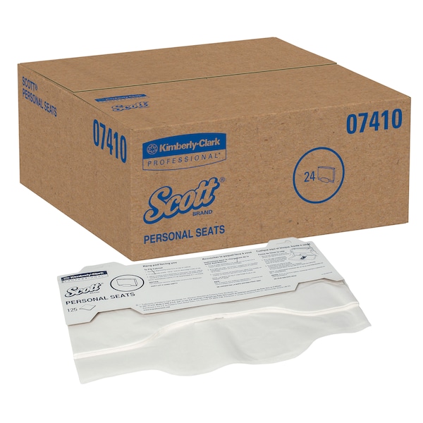 Kimberly-Clark Professional Toilet Seat Cover, White, 3000 Sheets - 07410