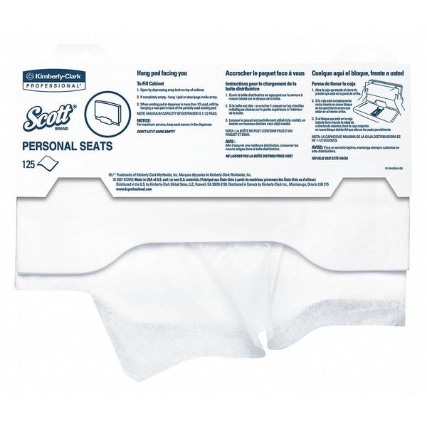 Kimberly-Clark Professional Toilet Seat Cover, White, 3000 Sheets - 07410