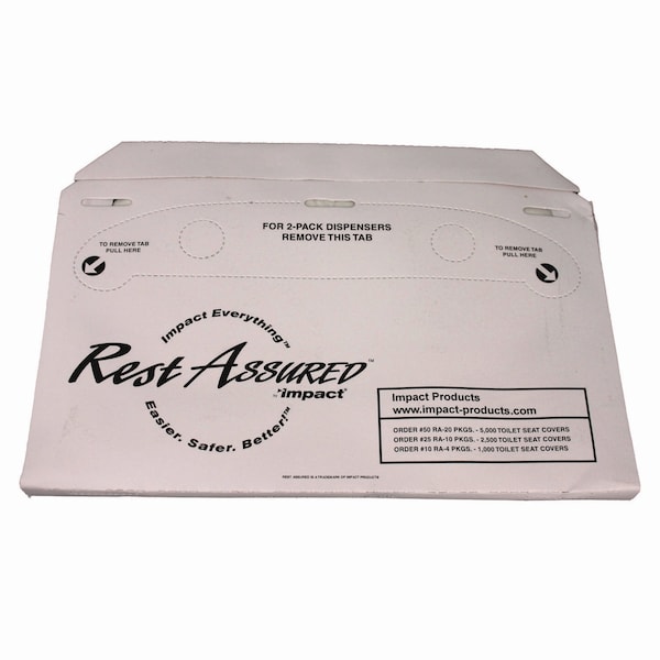 Impact Products Rest Assured Seat Covers, 14.25 x 16.85, White, PK5000 - 25177673