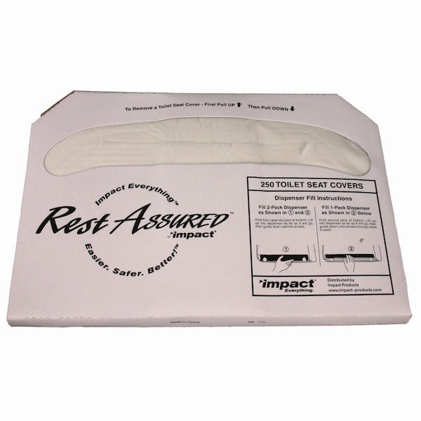 Impact Products Rest Assured Seat Covers, 14.25 x 16.85, White, PK5000 - 25177673