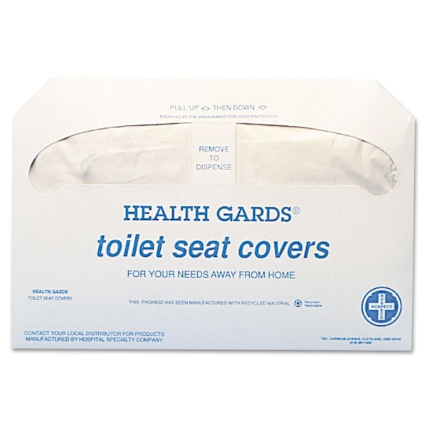 Hospeco Health Gards Toilet Seat Covers, 14.25 x 16.5, White, PK5000 PK - HG-5000
