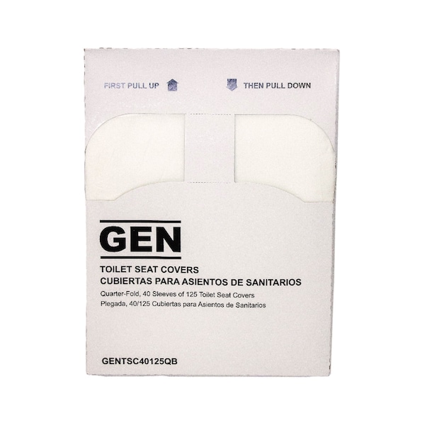 Gen Toilet Seat Covers, 1/4 Fold, White - GENTSC40125Q