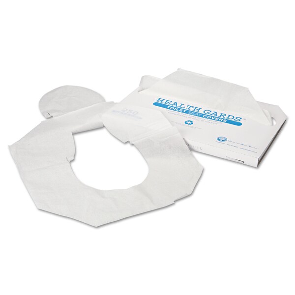 Hospeco Health Gards Toilet Seat Covers, Half-Fold, White, PK1000 - HG-1000