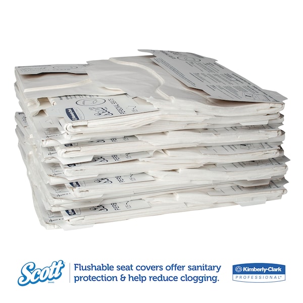 Scott Personal Seats Sanitary Toilet Seat Covers, 15" x 18", PK125 - 7410