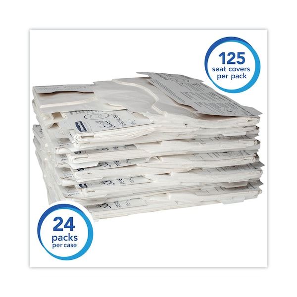 Scott Personal Seats Sanitary Toilet Seat Covers, 15" x 18", PK3000 - 07140
