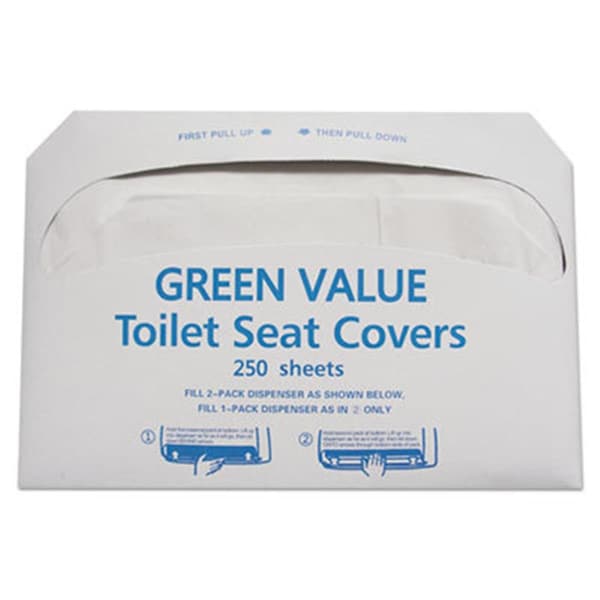 Gfancy Fixtures TEH Half-Fold Toilet Seat Covers, White - 14.75 x 16.5 in. - GF3480721
