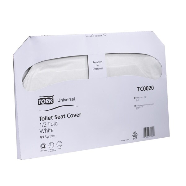 Sca Tissue North America Tork Universal Toilet 20-250 Seat Cover, White - TC0020