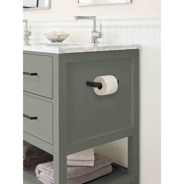 Amerock Monument Oil Rubbed Bronze Contemporary Single Post Toilet Paper Holder - BH36081ORB