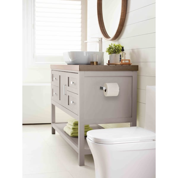 Amerock Monument Chrome Contemporary Single Post Toilet Paper Holder - BH3608126