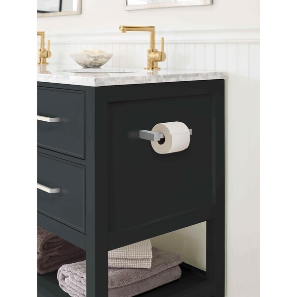 Amerock Monument Chrome Contemporary Single Post Toilet Paper Holder - BH3608126