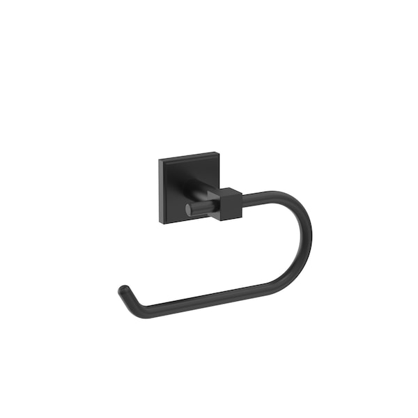 Amerock Appoint Matte Black Traditional Single Post Toilet Paper Holder - BH36071MB
