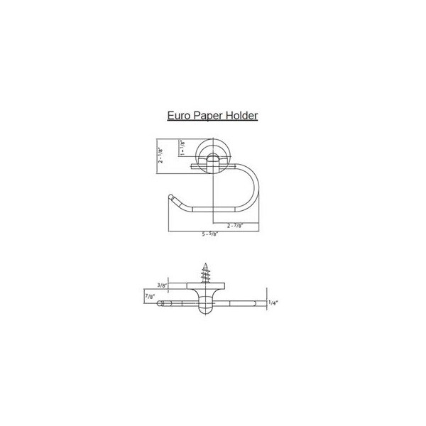 Delaney Hardware 400 SERIES US26 EURO PAPER HOLDER - 580106