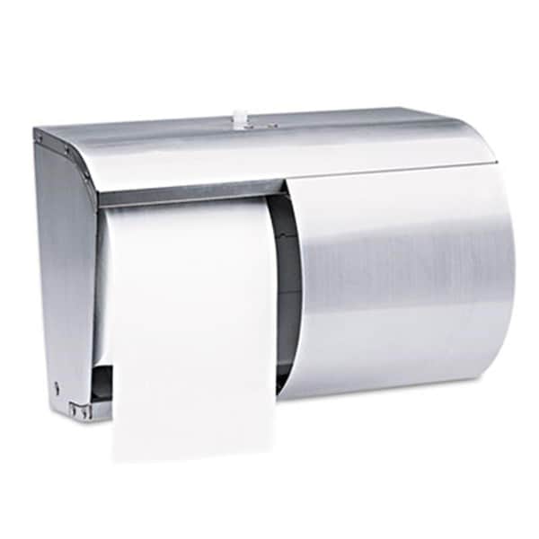 Deluxdesigns Coreless Double Roll Bath Tissue Dispenser, 7.1 In. X 10.1 In. X 6.4 In., Stainless Steel - DE39836