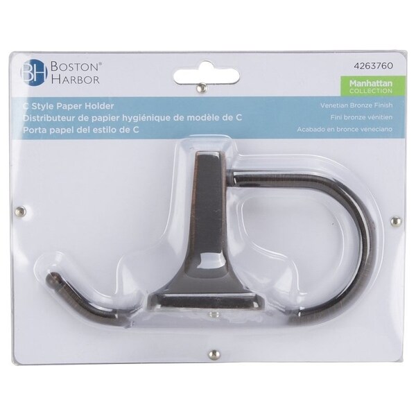 Boston Harbor C-Ring Paper Holder, Steel Ring/Zinc, Venetian Bronze - 3655C-35-07-SOU