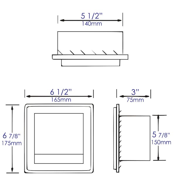 Alfi Brand ALFI brand ABTPC77-W White Matte Stainless Steel Recessed Toilet Paper Holder with Cover - ABTPC77-W