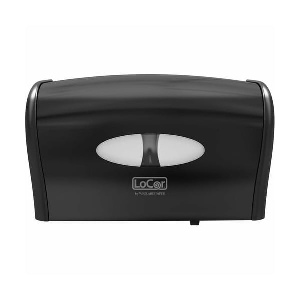 Solaris Paper Dispenser, Toilet Paper, 2 Roll, 14.89inx9.05inx5.19in, BK - SOLD67023