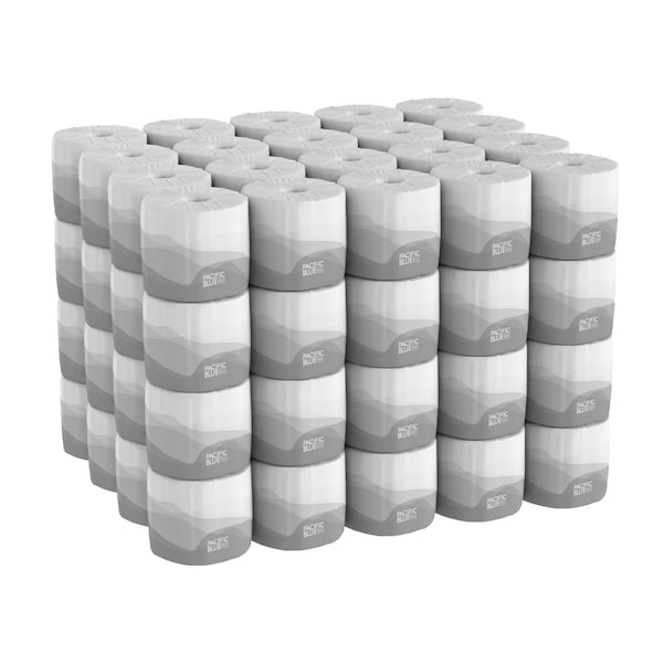 Georgia-Pacific Envision Toilet Paper, 2 Ply, 550 Sheets, 3.5 L x 3.8 W in Sheets, Std Core, White, 80 Pack - 19885
