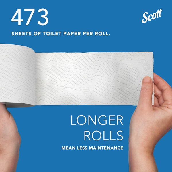 Kimberly-Clark Professional 100% Recycled Fiber Standard Individually Wrapped Roll Toilet Paper Rolls, 473 Sheets/Roll, 80 Rolls - 13217