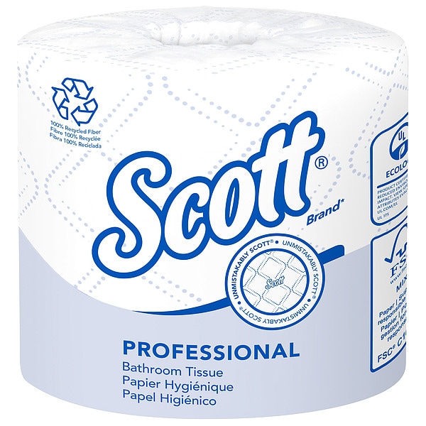 Kimberly-Clark Professional 100% Recycled Fiber Standard Individually Wrapped Roll Toilet Paper Rolls, 473 Sheets/Roll, 80 Rolls - 13217