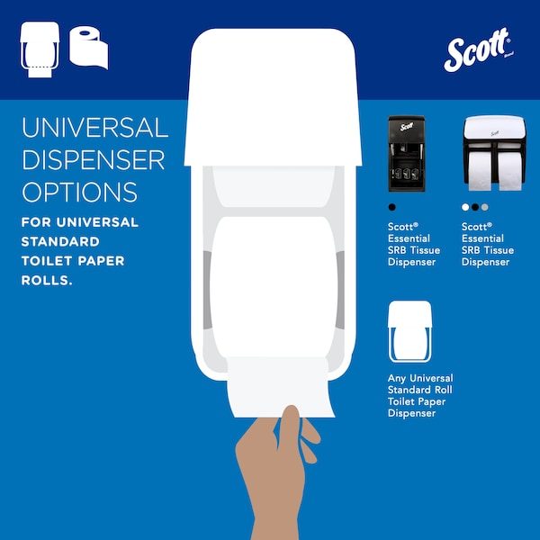 Kimberly-Clark Professional 100% Recycled Fiber Standard Individually Wrapped Roll Toilet Paper Rolls, 473 Sheets/Roll, 80 Rolls - 13217