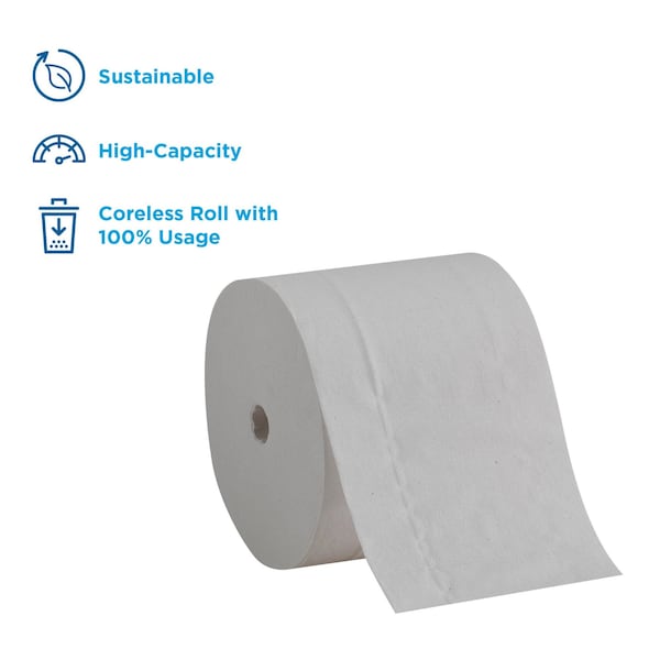 Georgia-Pacific Compact Toilet Paper, 2 Ply, 1,000 Sheets, 333 ft L, Coreless, 36 Pack - 19375