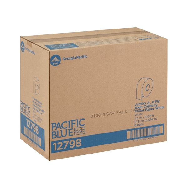 Georgia-Pacific Envision, Jumbo Core, 2 Ply, Continuous Sheets, White, 8 PK - 12798
