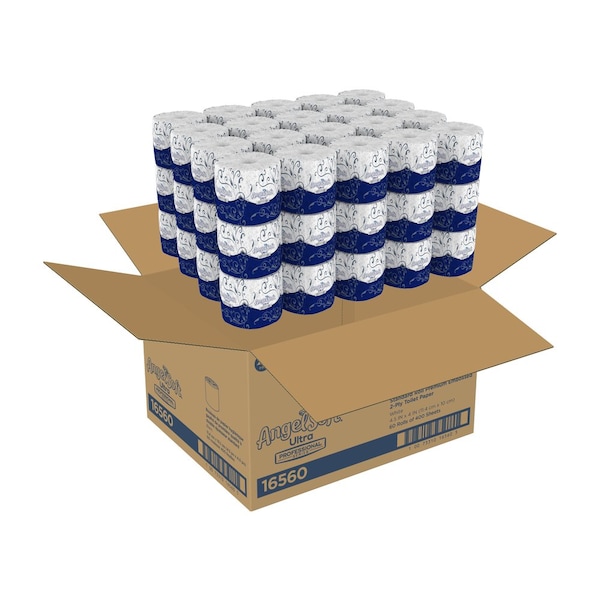 Georgia-Pacific Angel Soft Professional Series, Standard Core, 2 Ply, 400 Sheets, White, 60 PK - 16560