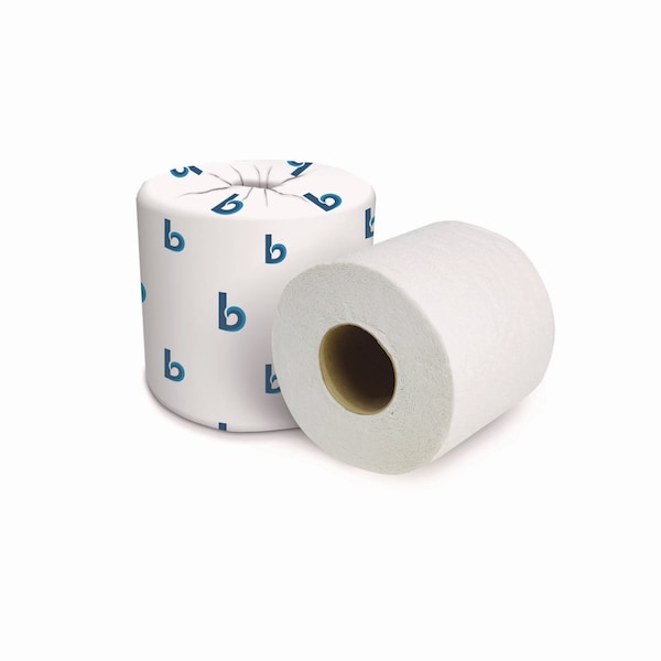 Boardwalk Toilet Paper, 2 Ply, 4 1/2 x 3 in Sheets, 500 Sheets/Roll, White, 96 Pack - BWK6180