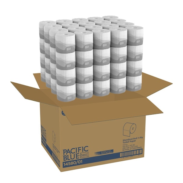 Georgia-Pacific Envision, Standard Core, 1 Ply, 1210 Sheets, White, 80 PK - 14580/01