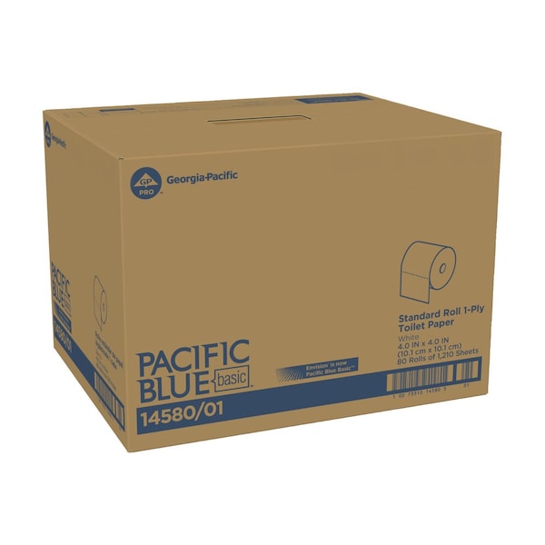Georgia-Pacific Envision, Standard Core, 1 Ply, 1210 Sheets, White, 80 PK - 14580/01