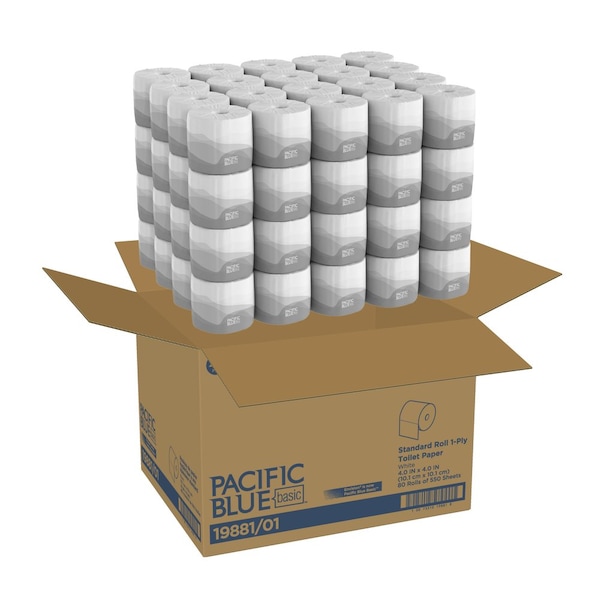 Georgia-Pacific Envision, Standard Core, 1 Ply, 550 Sheets, White, 80 PK - 19881/01