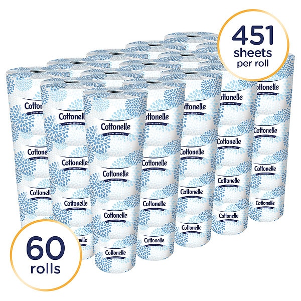 Kimberly-Clark Professional Professional Standard Roll Toilet Paper, 2-Ply, White, (451 Sheets/Roll, 60 Rolls/Case) - 17713